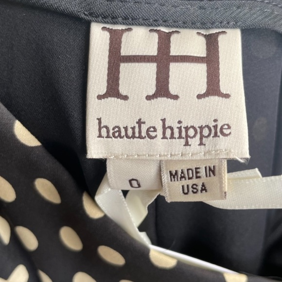 Haute Hippie Black Silk Polka Dot Pants - Picture 4 of 14